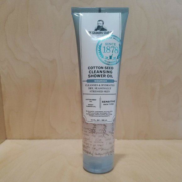 THE GRANDPA SOAP CO Cotton Seed Cleansing Shower Oil - VEGAN - Picture 1 of 4